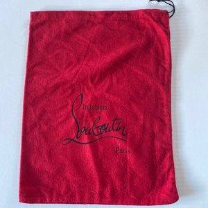 Christin Louboutin shoe or purse duster cover